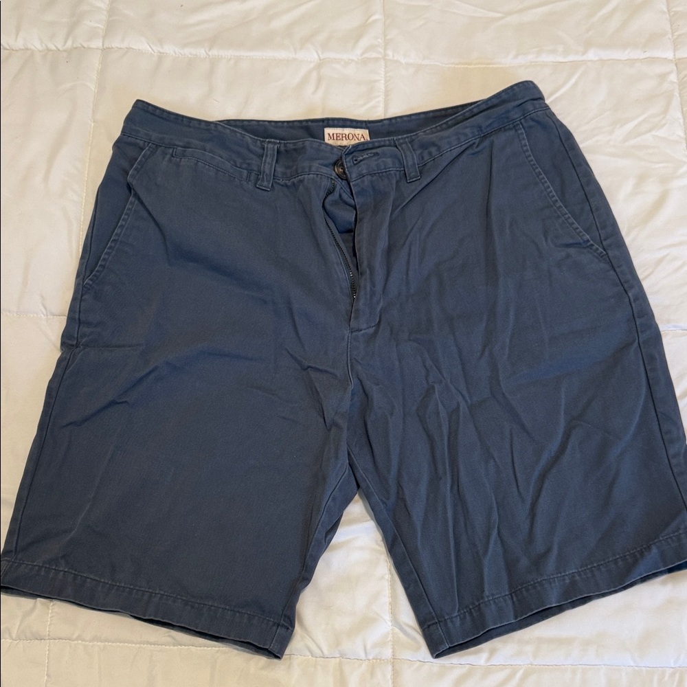 Merona Men's Blue Flat Front Shorts